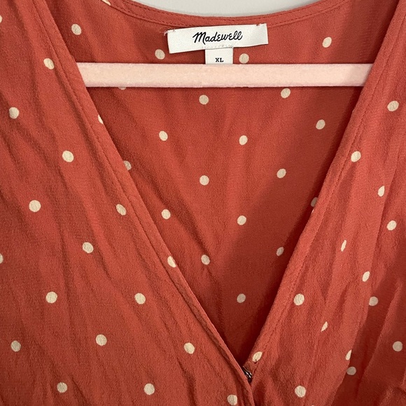 Madewell Sash-Tie Polka Dot Wrap Top - Picture 8 of 14